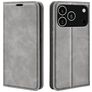 Mobigear Retro Slim Housse iPhone 18 Pro Max Etui Porte-Monnaie - Gris