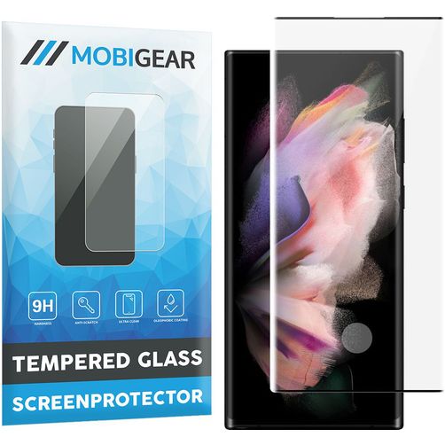 Mobigear Curved Samsung Galaxy S23 Ultra Verre trempé Protection d'écran - Compatible coque - Noir