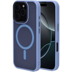 Mobiparts Hardcover Coque iPhone 16 Pro MagSafe Coque arrière Rigide - Satin Light Blue