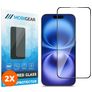 Mobigear Premium iPhone 16 Verre trempé Protection d'écran - Compatible Coque - Noir (Lot de 2)