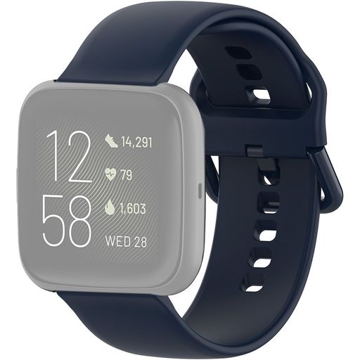 Mobigear Sport Buckle Bracelet Silicone Fitbit Versa Fermeture boucle ardillon - Dark Blue