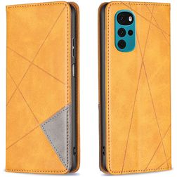 Mobigear Rhombus Slim Housse Motorola Moto G200 5G Etui - Cognac