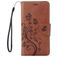 Mobigear Flowers Housse iPhone SE (2022) Etui Porte-Monnaie - Marron