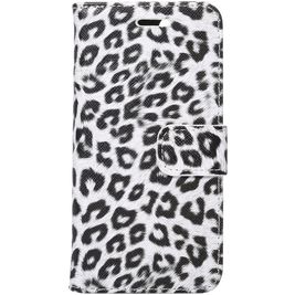 Mobigear Leopard Housse iPhone 8 Etui Porte-Monnaie - Blanc