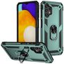 Mobigear Armor Ring Samsung Galaxy A13 4G Plastique rigide Coque arrière Antichoc avec bague de maintien - Vert