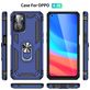 Mobigear Armor Ring Coque OPPO A76 Coque arrière Rigide Anti-Chocs avec Anneau-Support - Bleu