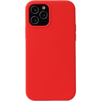 Mobigear Rubber Touch Coque iPhone 13 Mini Coque arrière en Silicone - Rouge