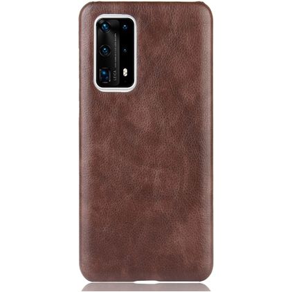 Mobigear Excellent Coque Huawei P40 Pro Plus Coque arrière Rigide - Marron