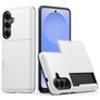Mobigear Card Coque Samsung Galaxy S26 Coque arrière Rigide Anti-Chocs avec Porte-Cartes - Blanc