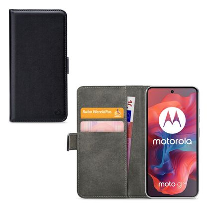 Mobilize Classic Gelly Wallet Motorola Moto G04 Étui Portefeuille - Noir