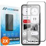 Mobigear Premium Nothing Phone (2a) Verre trempé Protection d'écran - Compatible Coque - Noir (Lot de 2)