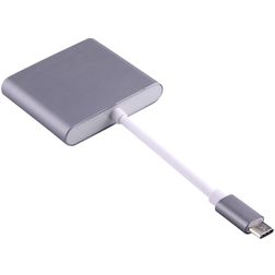 Mobigear - Hub USB-C vers HDMI / USB-A / USB-C - Gris