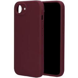 Mobiparts Coque iPhone 16e Coque arrière en Silicone - Plum Red