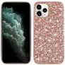 Mobigear Glitter iPhone 12 Plastique rigide Coque arrière - Rose doré