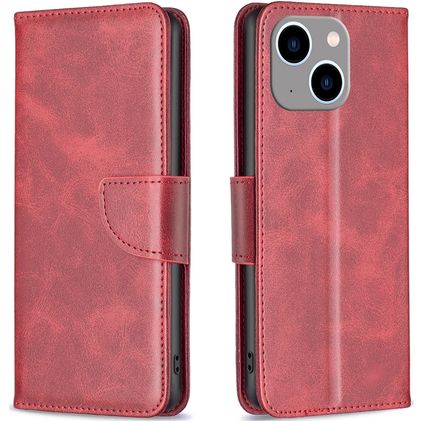 Mobigear Excellent iPhone 15 Plus Étui Portefeuille - Rouge