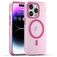 Mobigear Shockproof Coque iPhone 16 Pro MagSafe Coque arrière en TPU Souple - Rose