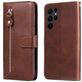 Mobigear Zipper Housse Samsung Galaxy S23 Ultra Etui Porte-Monnaie - Marron