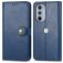Mobigear Snap Button Housse Motorola Edge 30 Pro Etui Porte-Monnaie - Bleu