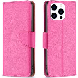 Mobigear Excellent Housse iPhone 16 Pro Etui Porte-Monnaie - Magenta