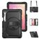 Mobigear SureGrip XGuard Samsung Galaxy Tab S11 Plastique rigide / Silicone Coque arrière + Porte-stylet + Bandoulière + Support - Noir