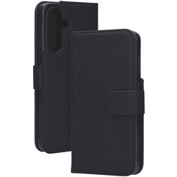 Mobiparts Housse Samsung Galaxy A36 Etui en Cuir Véritable Porte-Monnaie - Noir