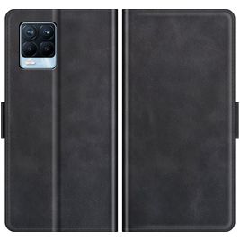 Mobigear Slim Magnet Housse Realme 8 Etui Porte-Monnaie - Noir