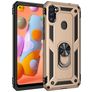 Mobigear Armor Ring Coque Samsung Galaxy A11 Coque arrière Rigide Anti-Chocs avec Anneau-Support - Or
