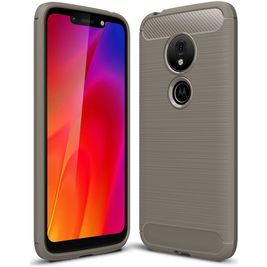 Mobigear Brushed Slim Coque Motorola Moto G7 Play Coque arrière en TPU Souple - Gris Mobigear Brushed Slim Coque Motorola Moto G7 Play Coque arrière en TPU Souple - Gris