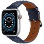 Mobigear Genova Bracelet Cuir Apple Watch Fermeture boucle ardillon - 49/46/45/44 mm - Dark Blue