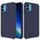 Mobigear Rubber Touch Coque iPhone 11 Coque arrière en Silicone - Bleu Marin