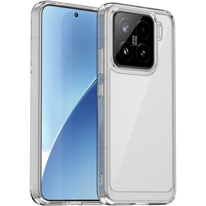 Mobigear Crystal Transparent Xiaomi 15 Plastique rigide Coque arrière - Transparent