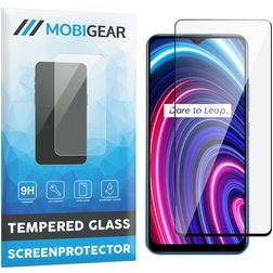 Mobigear Premium Realme C25Y Verre trempé Protection d'écran - Compatible Coque - Noir
