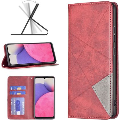 Mobigear Rhombus Slim Housse Samsung Galaxy A33 Etui - Rouge