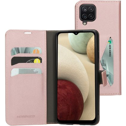 Mobiparts Classic Wallet Samsung Galaxy A12 Étui Portefeuille - Rose
