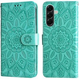 Mobigear Sunflower Housse Samsung Galaxy A57 Etui Porte-Monnaie - Vert