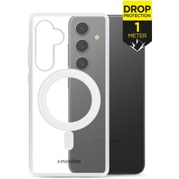 Mobilize Naked Protection Coque Transparente Samsung Galaxy S24 FE MagSafe Coque arrière Rigide Anti-Chocs - Transparent