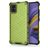 Mobigear Honeycomb Coque Samsung Galaxy A51 Coque arrière Rigide Anti-Chocs - Vert