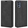 Mobigear Retro Slim Housse Motorola Moto G62 Etui Porte-Monnaie - Noir
