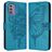 Mobigear Butterfly Housse Nokia G42 Etui Porte-Monnaie - Bleu
