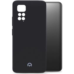 Mobilize Rubber Gelly Coque Xiaomi Redmi Note 11 4G Coque arrière en TPU Souple - Matt Black
