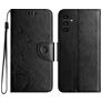 Mobigear Flowers Housse Samsung Galaxy A36 Etui Porte-Monnaie - Noir