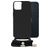 Mobilize Lanyard Gelly iPhone 14 Coque avec cordon en TPU Souple - Noir