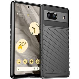 Mobigear Groove Coque Google Pixel 7a Coque arrière en TPU Souple - Noir
