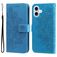 Mobigear Flowers Housse iPhone 17 Etui Porte-Monnaie - Bleu