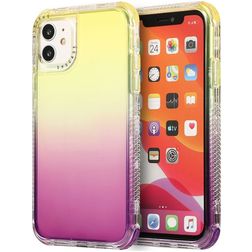 Mobigear Gradient Coque iPhone 12 Pro Max Coque arrière Rigide Anti-Chocs - Violet / Jaune