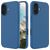 Mobigear Rubber Touch Coque iPhone 16 Coque arrière en Silicone - Bleu