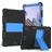 Mobigear ShieldStand Coque Samsung Galaxy Tab A8 10.5 (2021) Coque arrière en Plastique rigide,Silicone + Support Amovible - Noir / Bleu