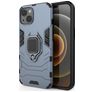 Mobigear Armor Ring Coque iPhone 13 Coque arrière Rigide Anti-Chocs avec Anneau-Support - Bleu