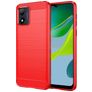 Mobigear Brushed Slim Coque Motorola Moto E13 Coque arrière en TPU Souple - Rouge
