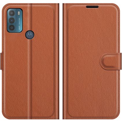 Mobigear Classic Housse Motorola Moto G50 Etui Porte-Monnaie - Marron